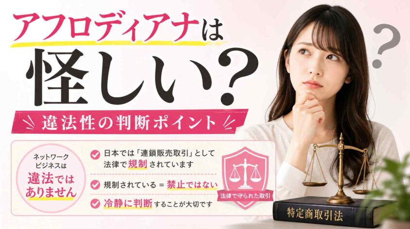 アフロディアナは怪しい?違法性の判断ポイント