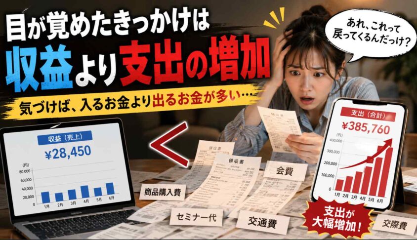 目が覚めたきっかけは収益より支出の増加