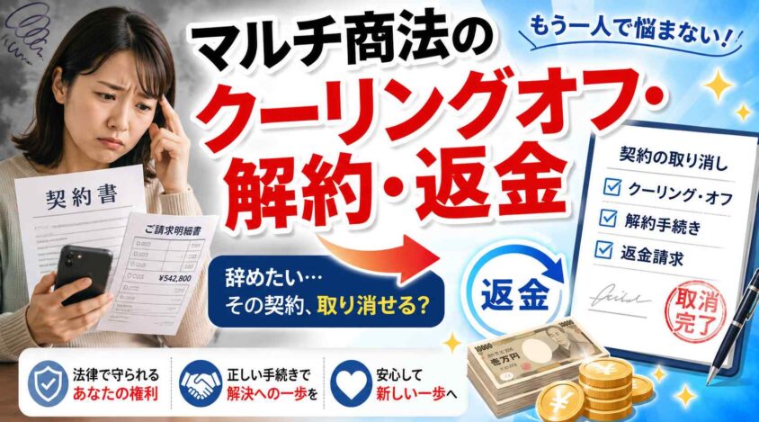 マルチ商法のクーリングオフや解約と返金