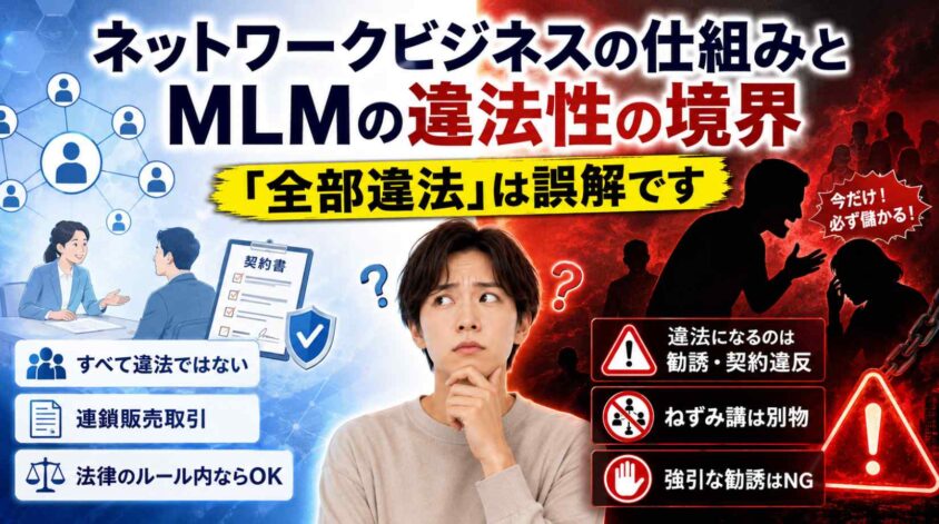 ネットワークビジネスの仕組みとMLMの違法性の境界