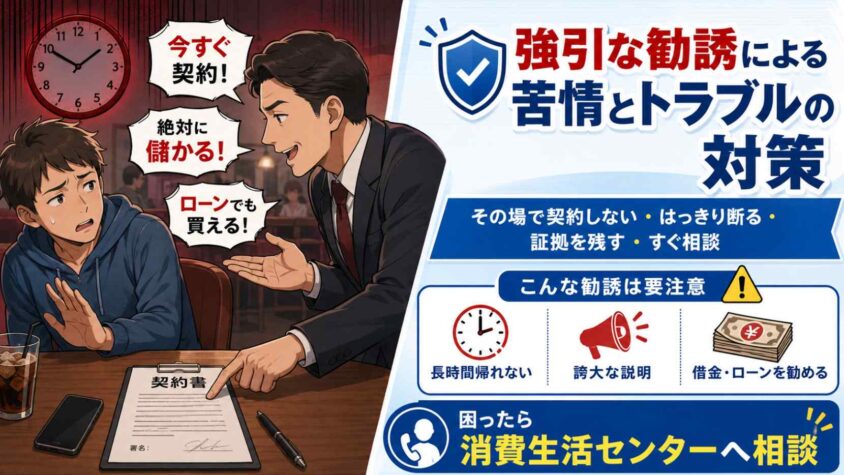 強引な勧誘による苦情とトラブルの対策