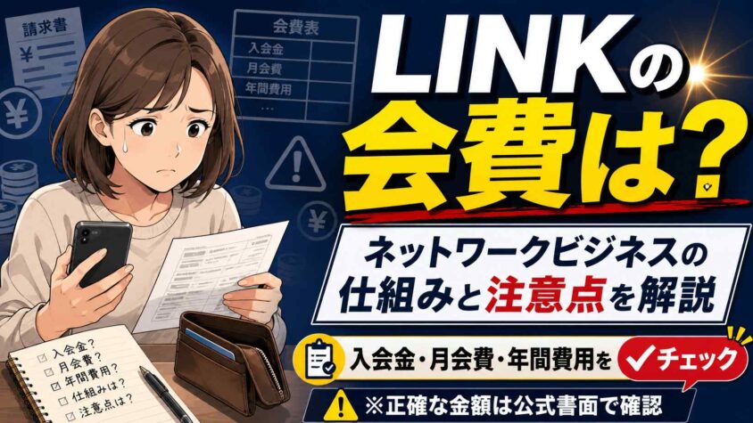 LINKのネットワークビジネスの会費は?