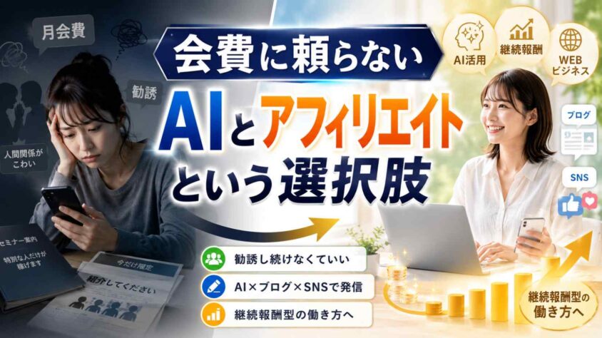 会費に頼らないAIとアフィリエイトという選択肢
