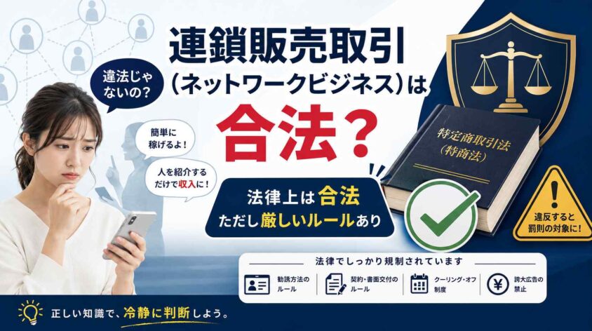 連鎖販売取引（ネットワークビジネス）は合法か