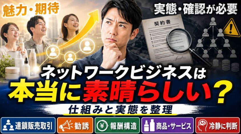ネットワークビジネスは本当に素晴らしいのか？ 仕組みと実態を整理