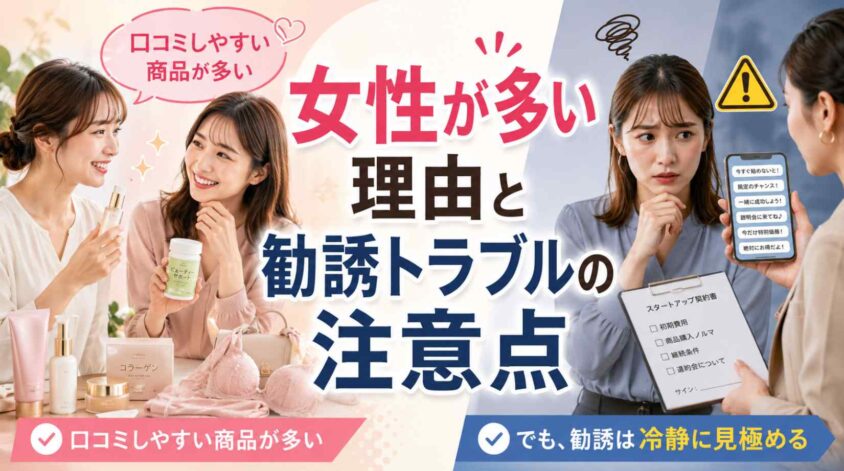 女性が多い理由と勧誘トラブルの注意点