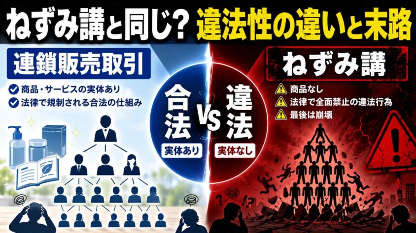 ねずみ講との違法性の違いと末路