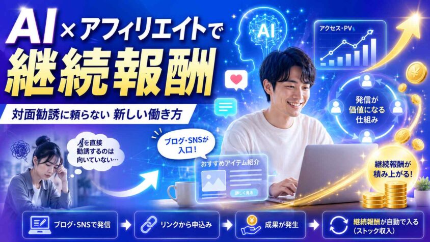 AIとアフィリエイトを活用した継続報酬