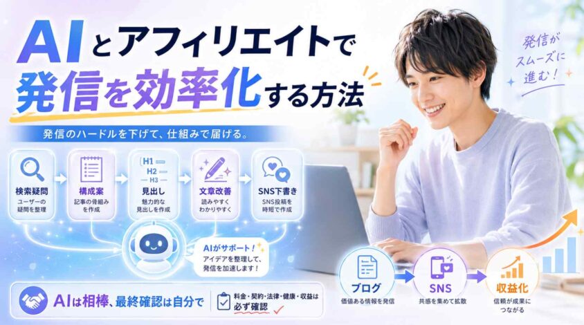 AIとアフィリエイトで発信を効率化する方法