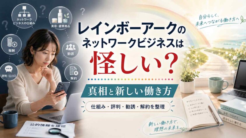 レインボーアークのネットワークビジネスは怪しい？