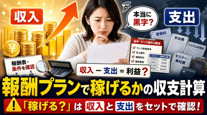 報酬プランで稼げるかの収支計算