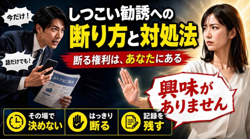 しつこい勧誘への断り方と対処法