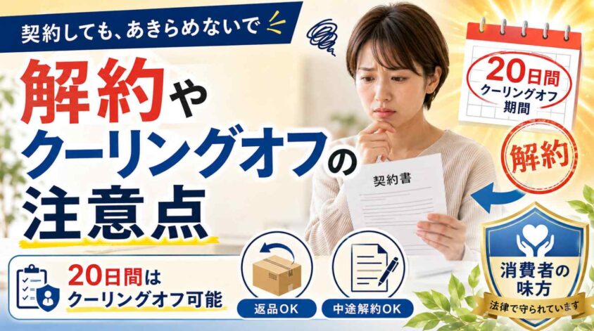解約やクーリングオフの注意点