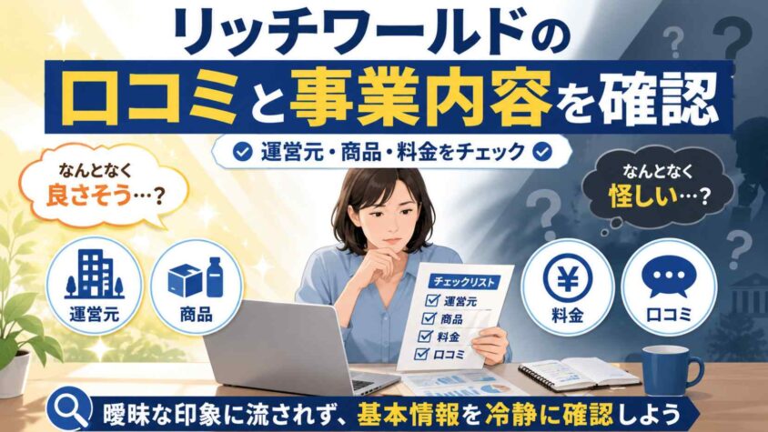 運営会社や商品情報は確認できるか