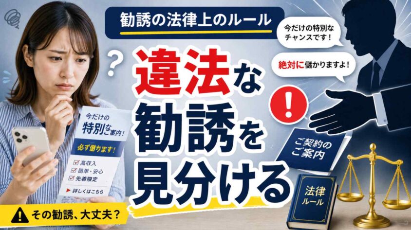 勧誘の法律上のルール――違法な勧誘を見分ける