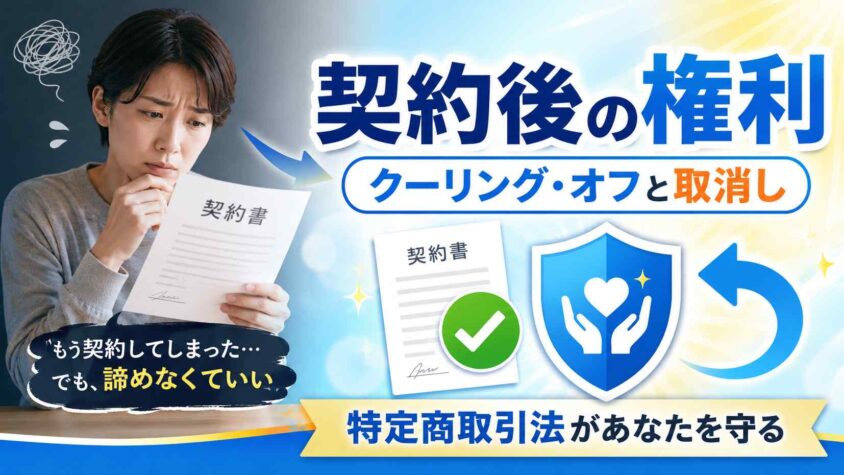 契約後の権利――クーリング・オフと取消し