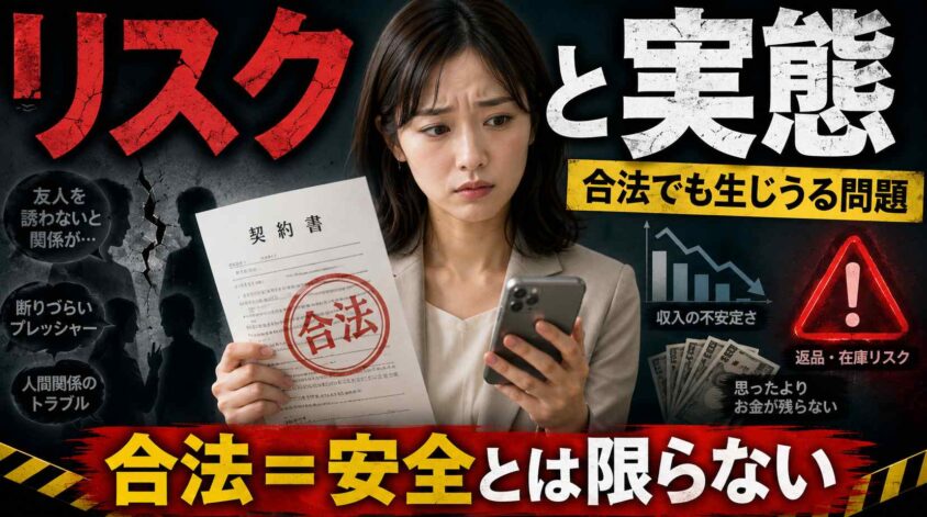 リスクと実態――合法でも生じうる問題