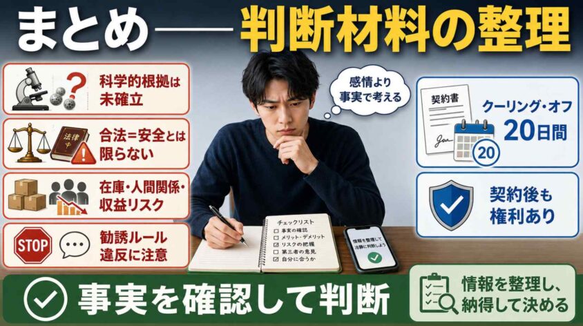 まとめ――判断材料の整理