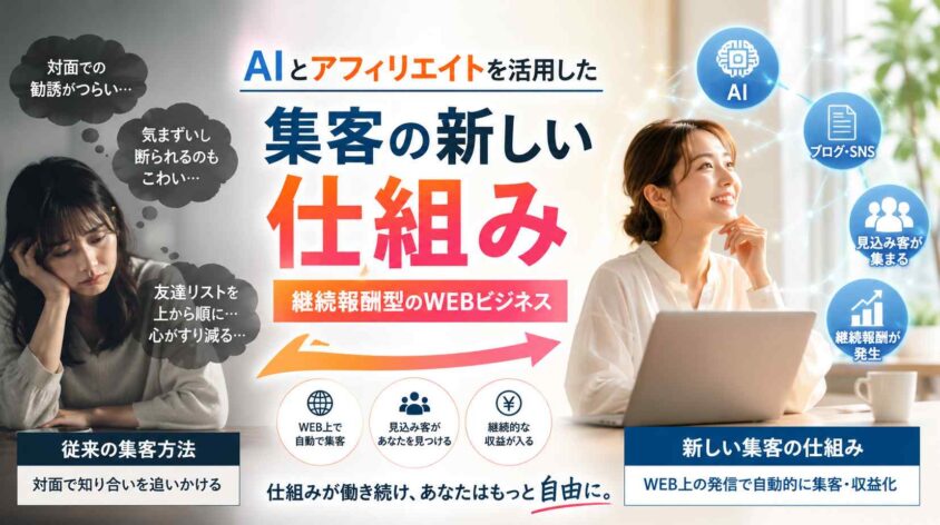 AIとアフィリエイトを活用した集客の新しい仕組み