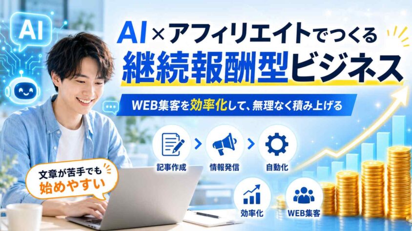 AIとアフィリエイトを活用した継続報酬型ビジネス