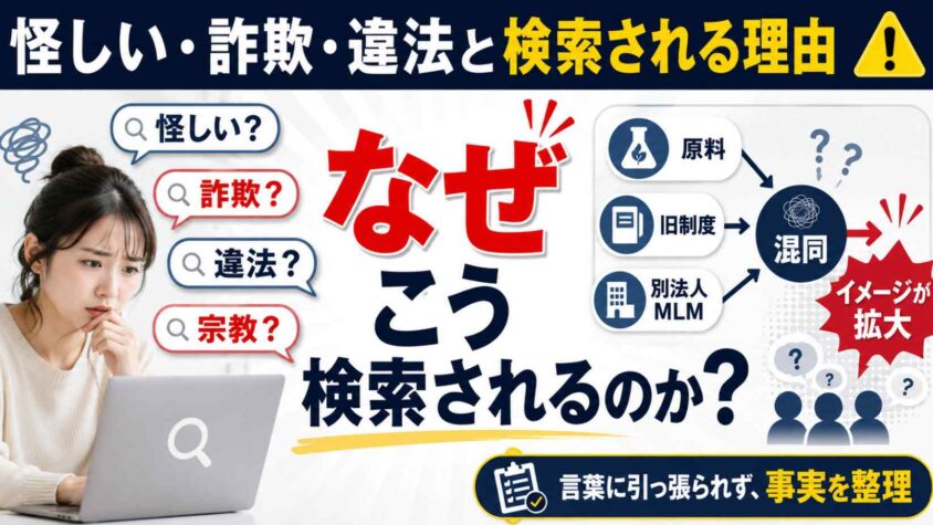 怪しい・詐欺・違法と検索される理由