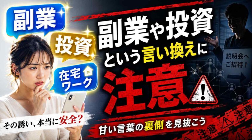 副業や投資という言い換えに注意すべき理由