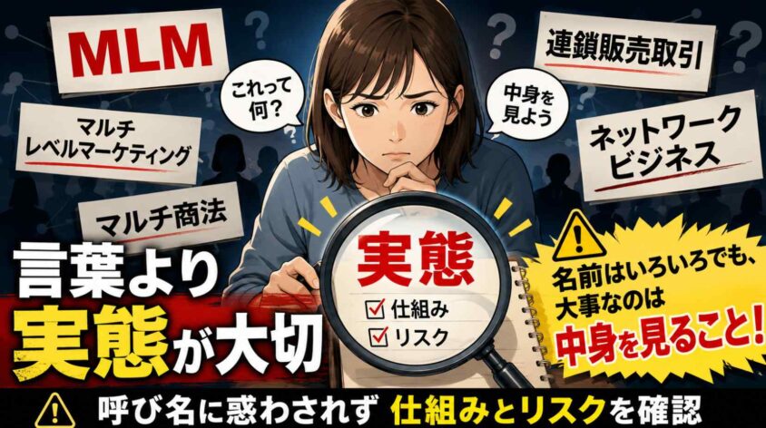 言葉の言い換えより実態が大切なネットワークビジネスの言い換えまとめ