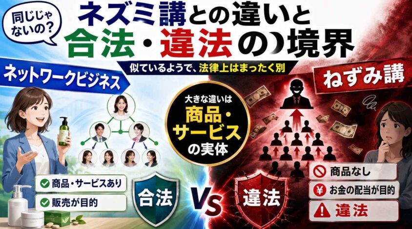 ネズミ講との違いと合法・違法の境界