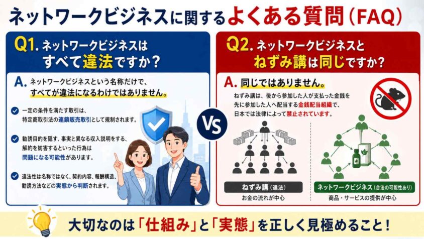 ネットワークビジネスに関するよくある質問（FAQ）