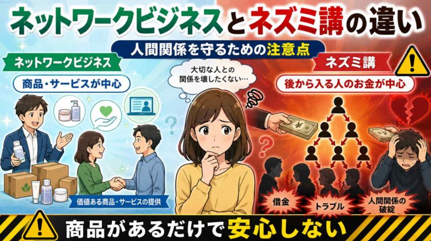 ネットワークビジネスとネズミ講の違い