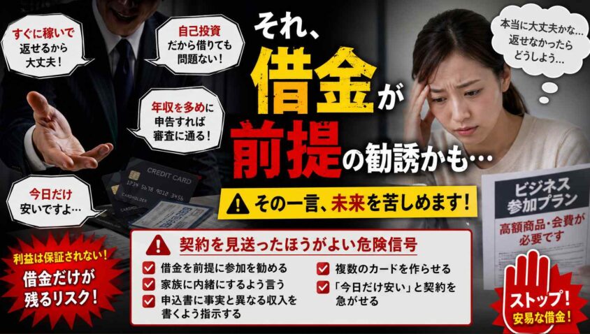 借金や高額購入を勧める手口