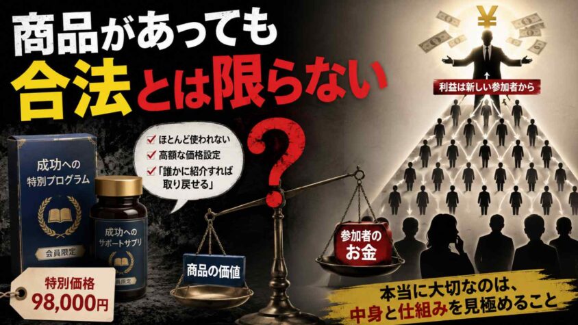 商品があっても合法とは限らない