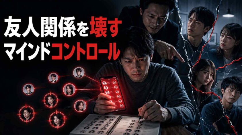 友人関係を壊すマインドコントロール