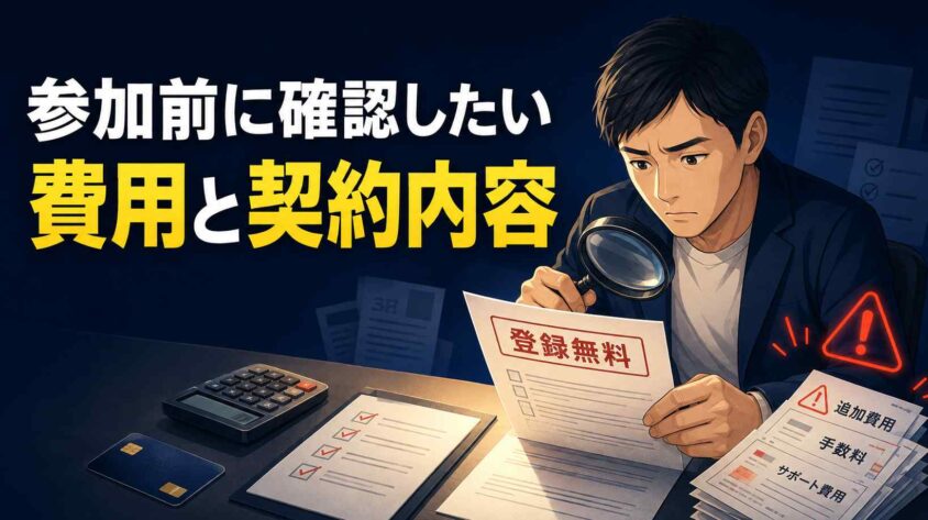 参加前に確認したい費用と契約内容