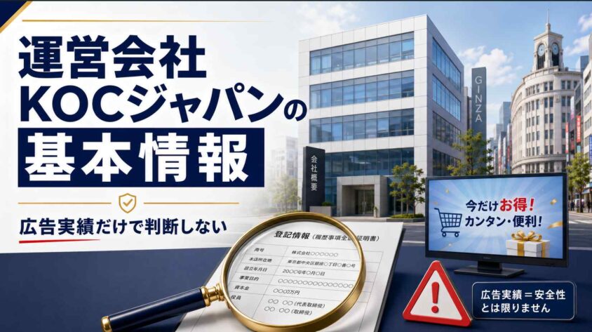 運営会社KOCジャパンの基本情報