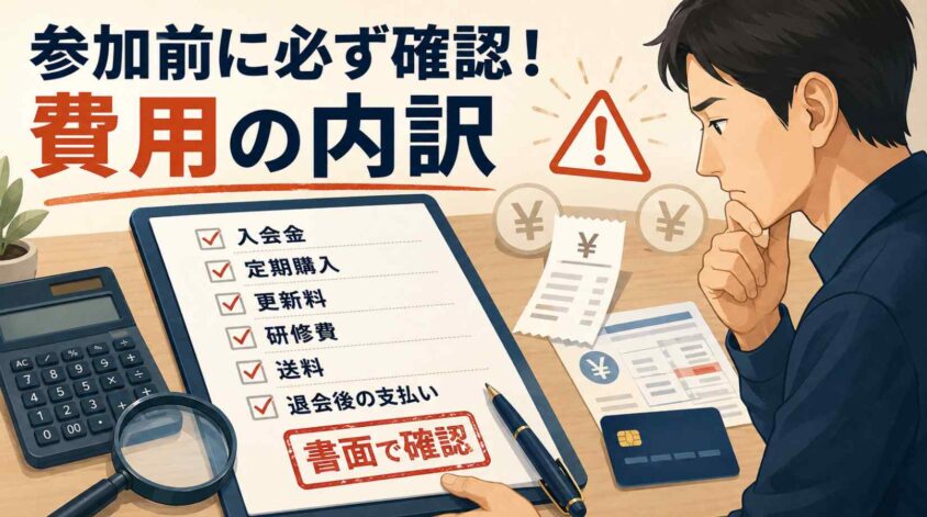 参加前に必ず確認したい費用の内訳