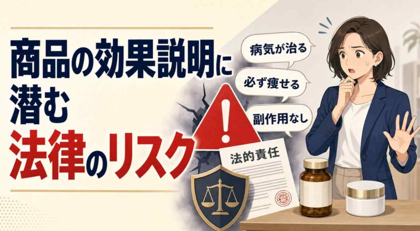 商品の効果説明に潜む法律のリスク